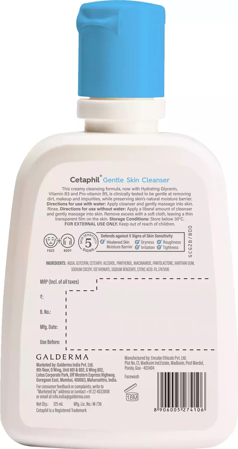 Cetaphil Gentle Skin Cleanser | Dry To Normal Sensitive Skin | 125 Ml - Image 4